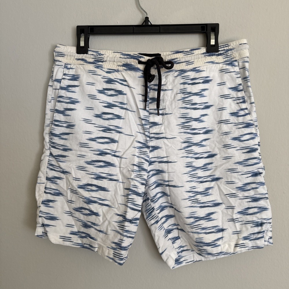 Hurley Board Shorts Swim Trunks Men Small No Liner Floral Leaf Print Blue